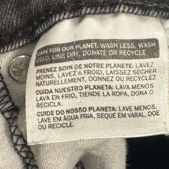 Levi’s 514 Straight Fit Jeans W34 L30 Black Denim Mid Rise Zip Fly Mens Classic - Picture 7 of 9